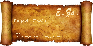 Egyedi Zsolt névjegykártya