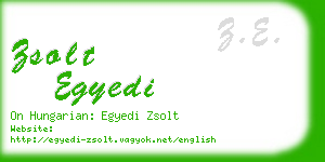 zsolt egyedi business card